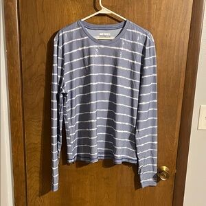 Blue and White Striped Sun Shirt